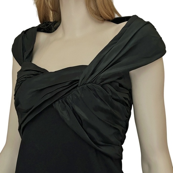 Tadashi Collection Dress Sheath Cocktail Twist Front Bodice Ruched Shoji - Picture 5 of 16